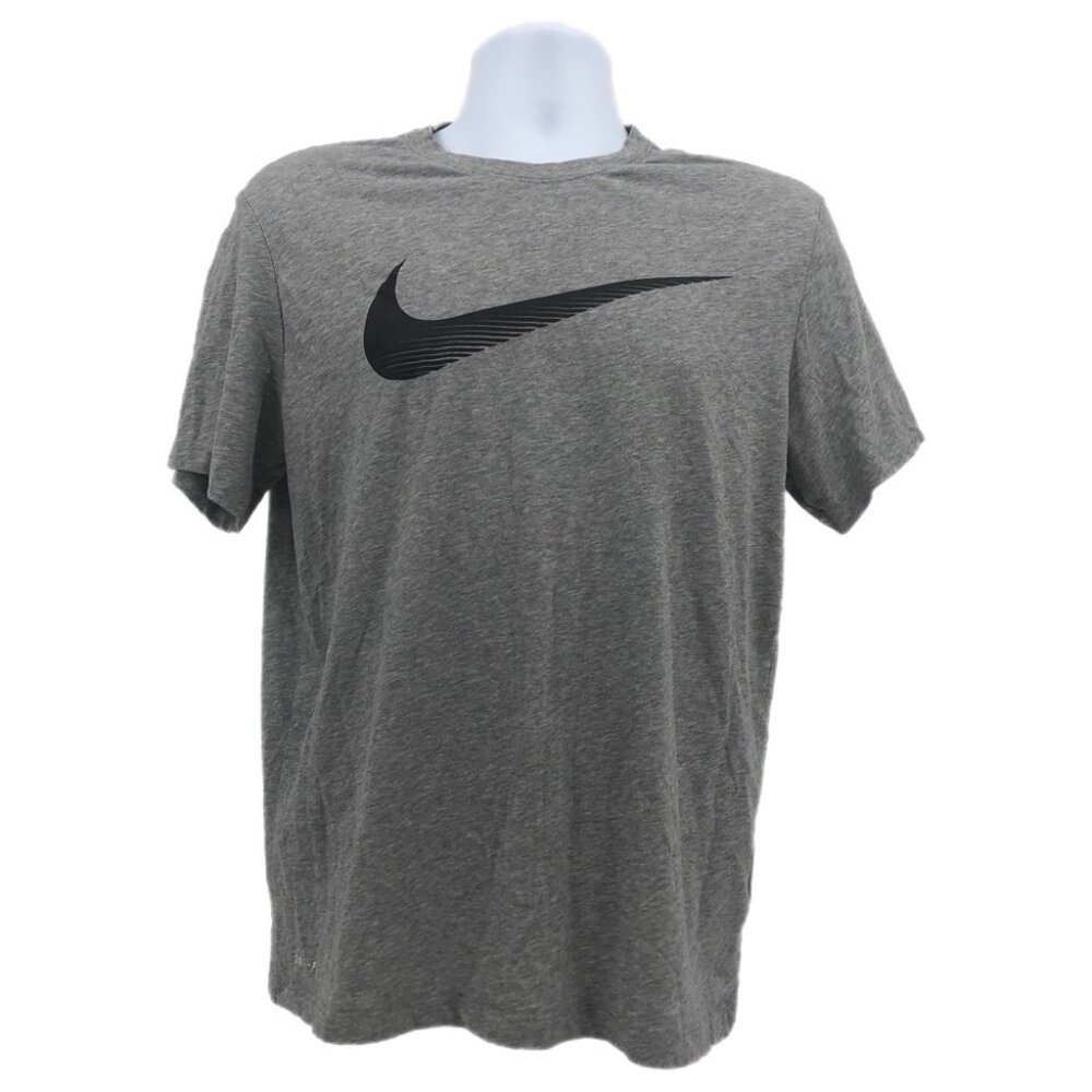 Nike Gray-Black Breathable Graphic T-Shirt | Made in Egypt